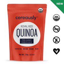 Load image into Gallery viewer, Fully Cooked Organic Red Quinoa (2 LB Pouch)