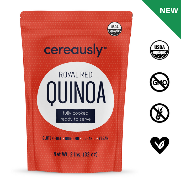 Fully Cooked Organic Red Quinoa (2 LB Pouch)